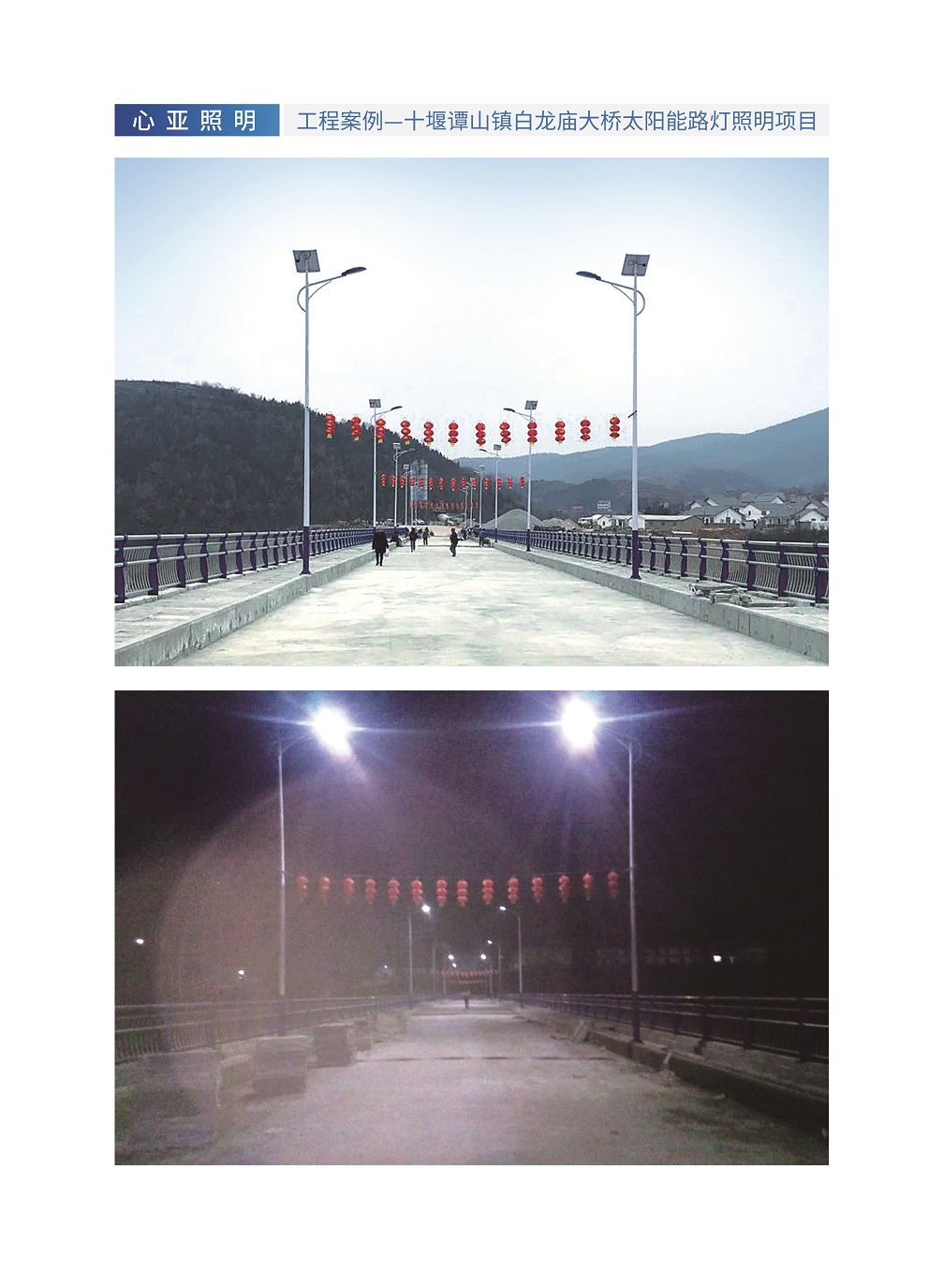 十堰谭山镇白龙庙大桥太阳能路灯 海螺臂天宝灯.jpg